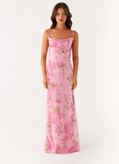 Orlando Maxi Dress - Pink Floral Print
