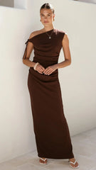 Lealah Maxi Dress - Chocolate