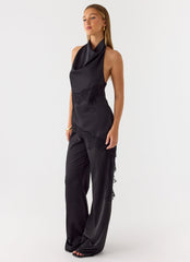 Emilee Cowl Top - Black