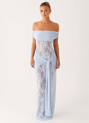 Gracie Twist Maxi Dress - Blue