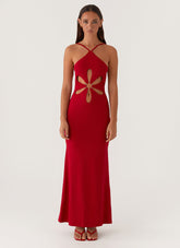 Grow Together Maxi Dress - Red