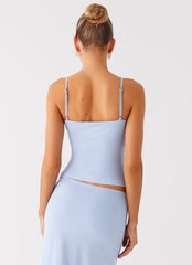 Garrix Bead Cami Top - Baby Blue