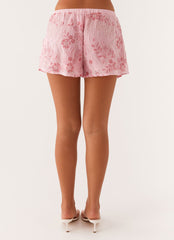 Mercer Sequin Mini Shorts - Pink