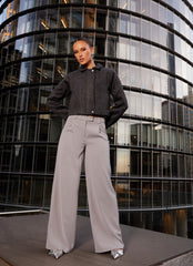 Lexi Jayde Wool Zip Jacket - Dark Grey