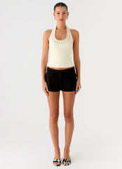 Scarla Halter Top - Yellow